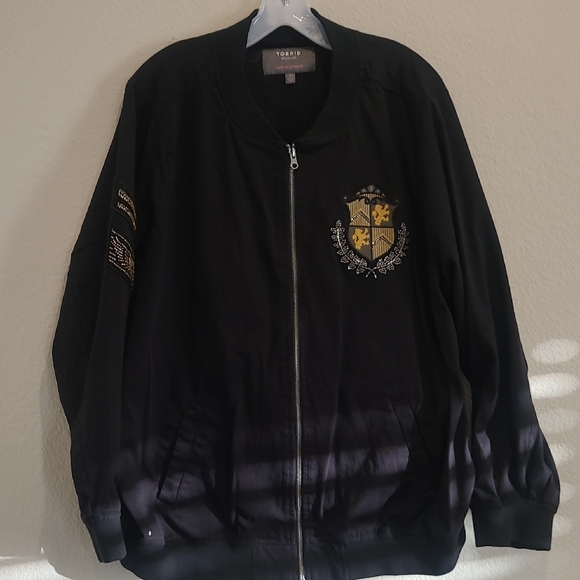 Torrid Black Bomber Military Jacket Size 4 (4X) - Picture 3 of 11